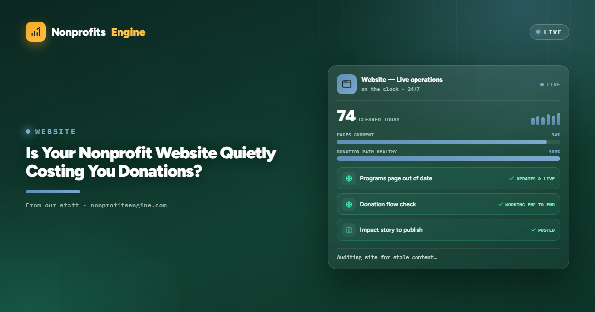 Website — Is Your Nonprofit Website Quietly Costing You Donations?